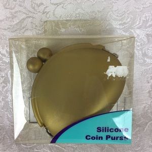 🛍 Silicone Coin Purse Gold Matte 3.5” New